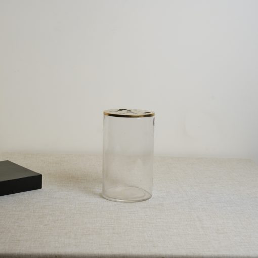 Golden Geometric Topped Vase -14-