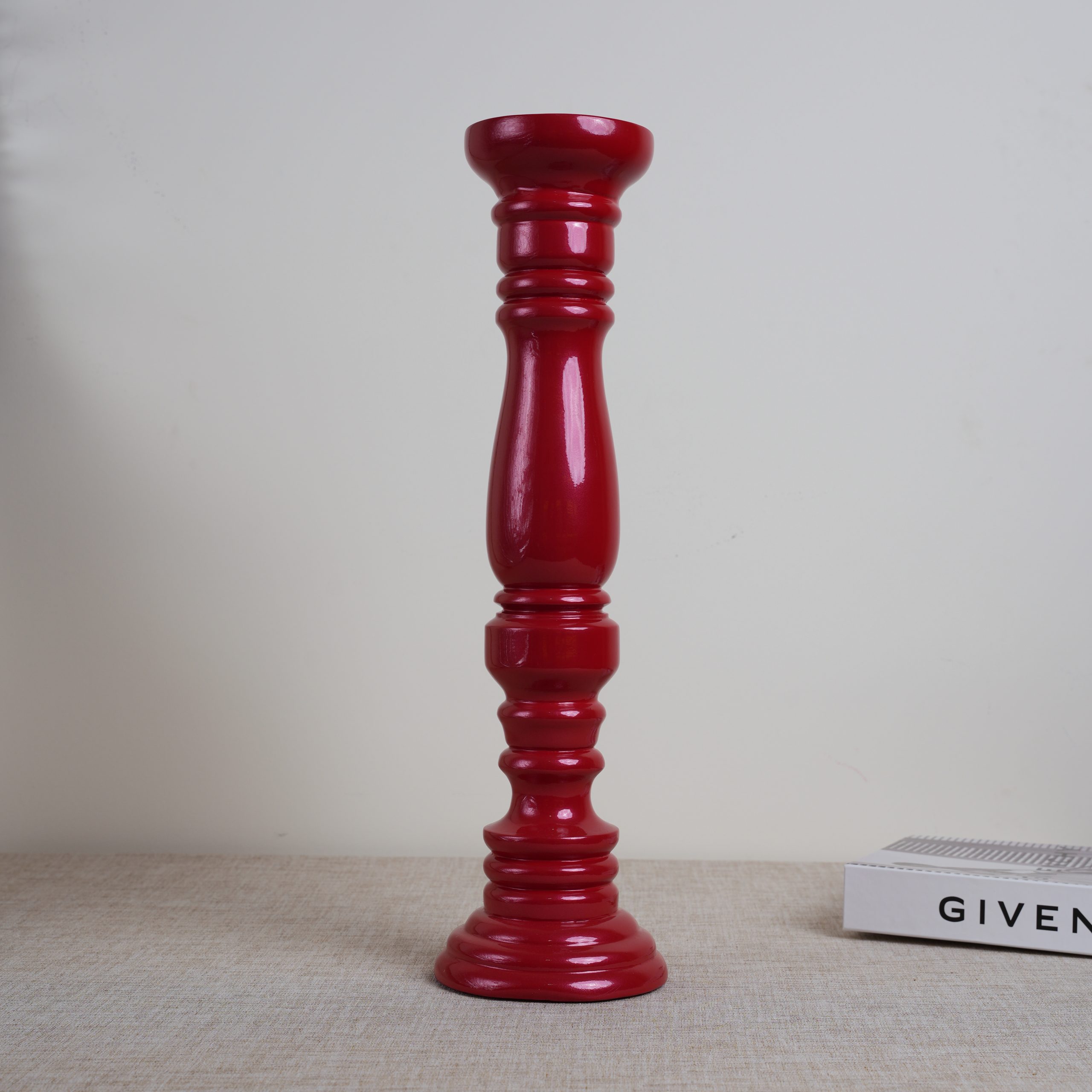 Candy Licious Candle Holder Tall Metallic Red By Nat Home