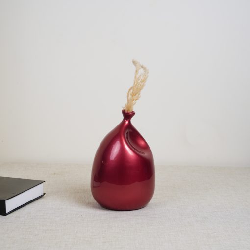 Large Balloon Vase - Metallic Red