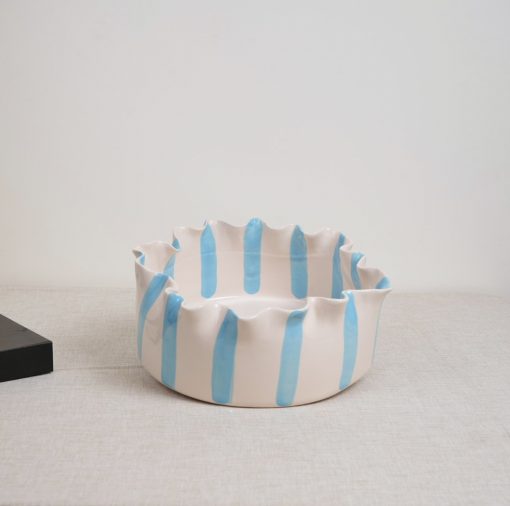 Stripped Bowl - Light Blue