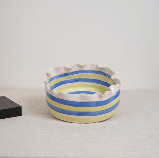 Circular Stripped Bowl - Blue/Green