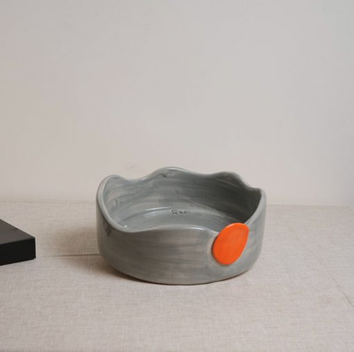 Bubbly Bowl - Gray/Orange