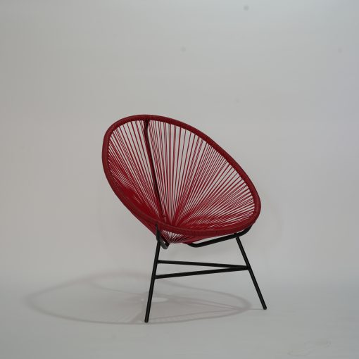 Dark Red Big Wire Chair