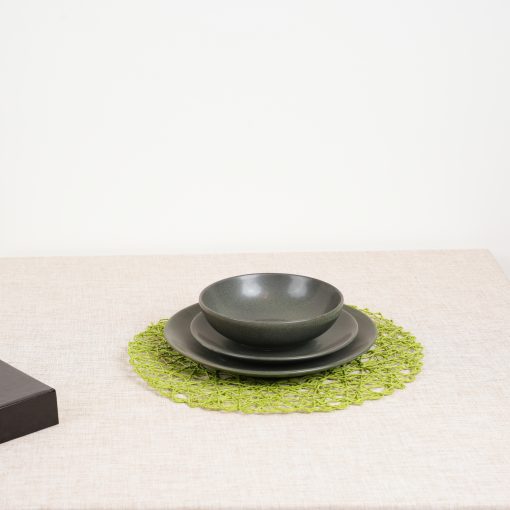 Set of 48 Midnight Green Plates
