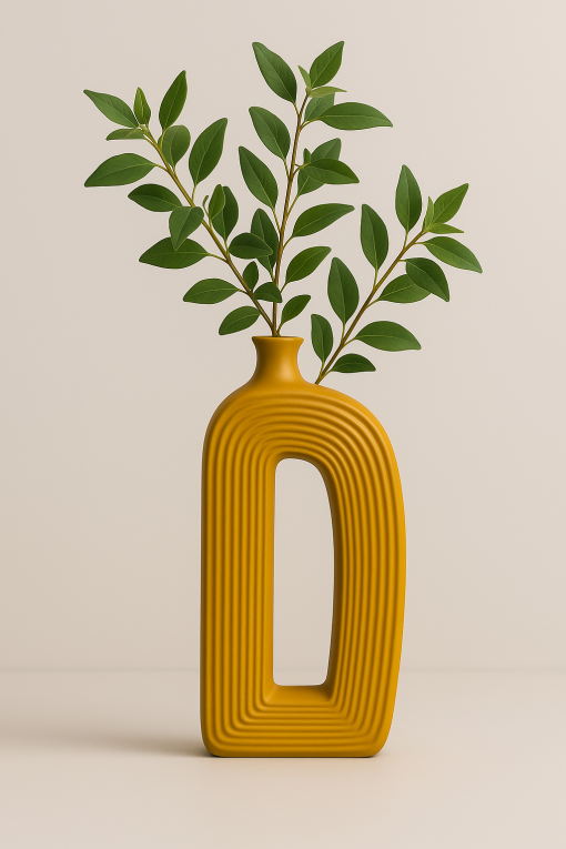 Mustard Tunnel Vase