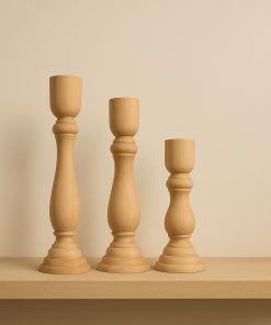 Wooden Candle Holders