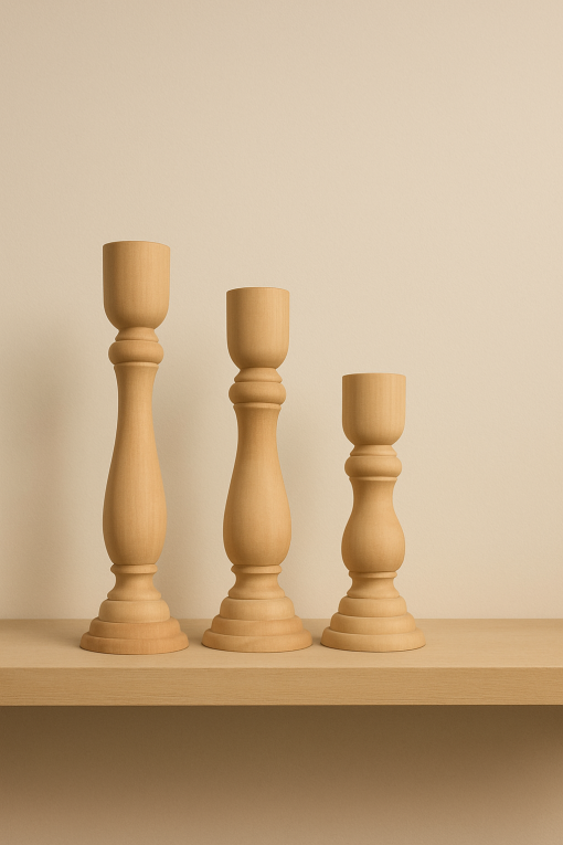 Wooden Candle Holders